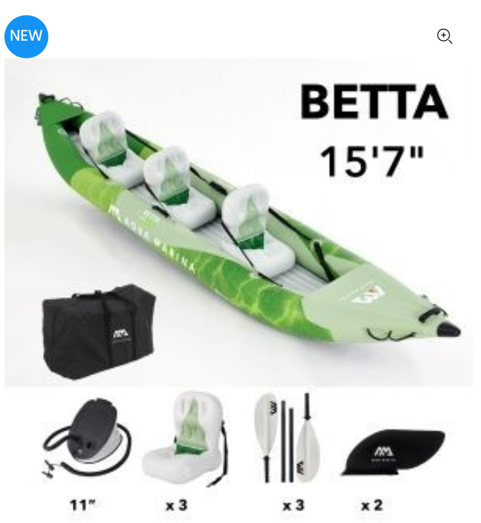 Betta-475 15'7" Inflatable Recreational Kayak 3 person with paddle