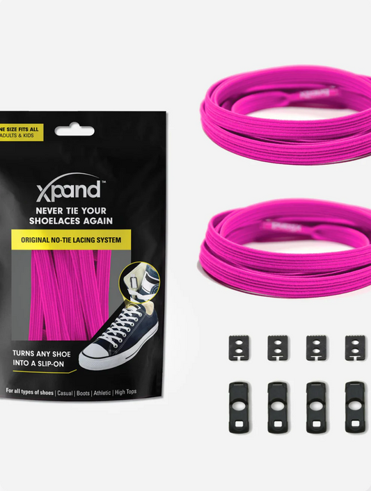 No Tie Shoelaces Neon Pink